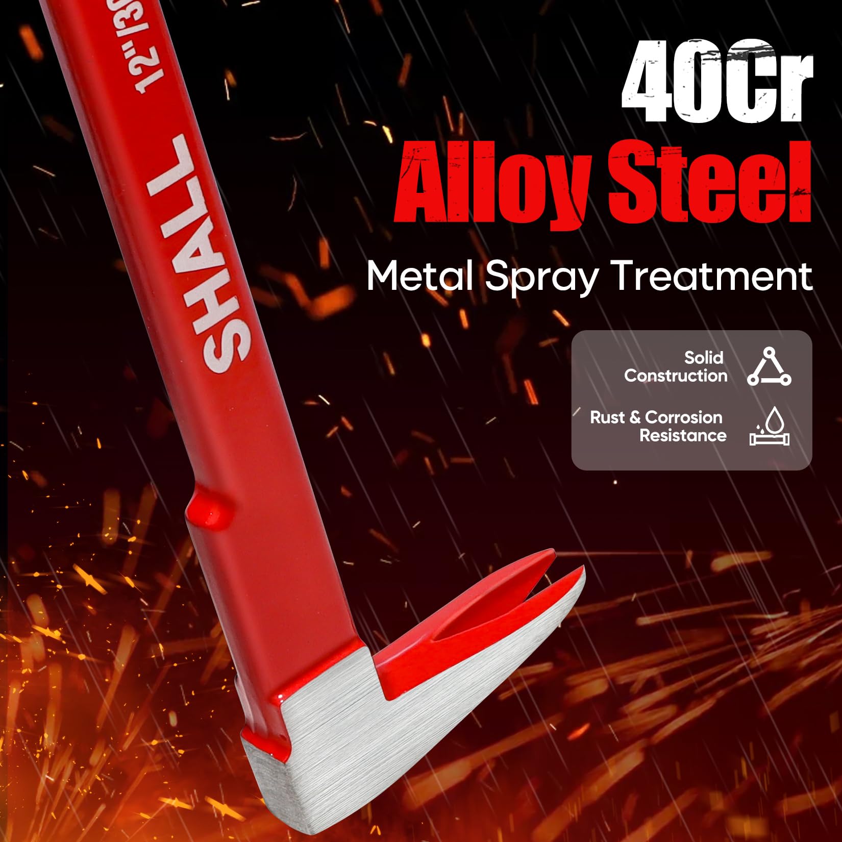 SHALL 12-inch nail puller ideal for larger prying tasks