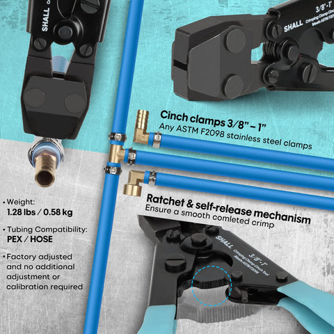 SHALL Pex cutter tool ready for precise cuts on pipe projects.