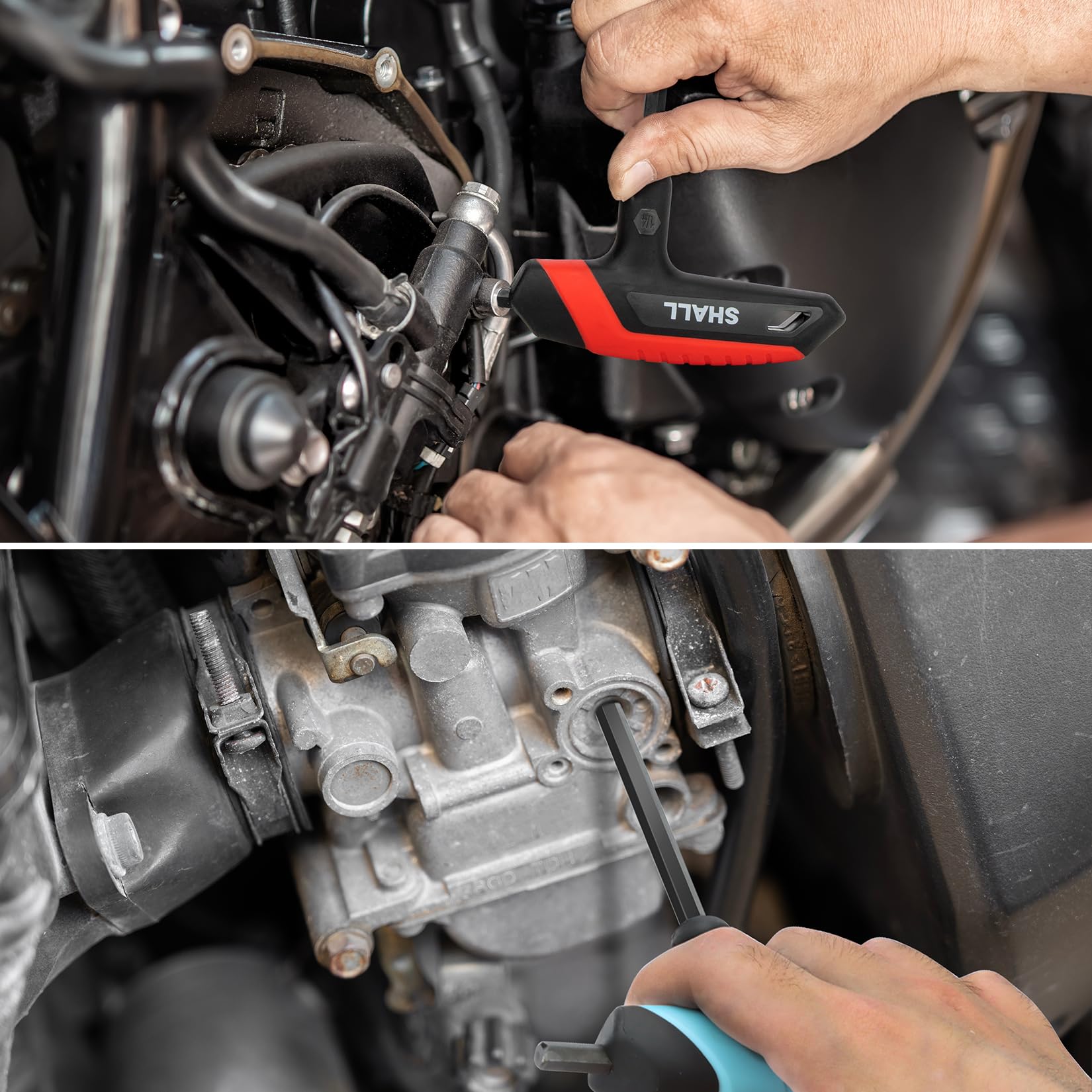SHALL size indicators on the storage rack speed up tool selection and workflow.
