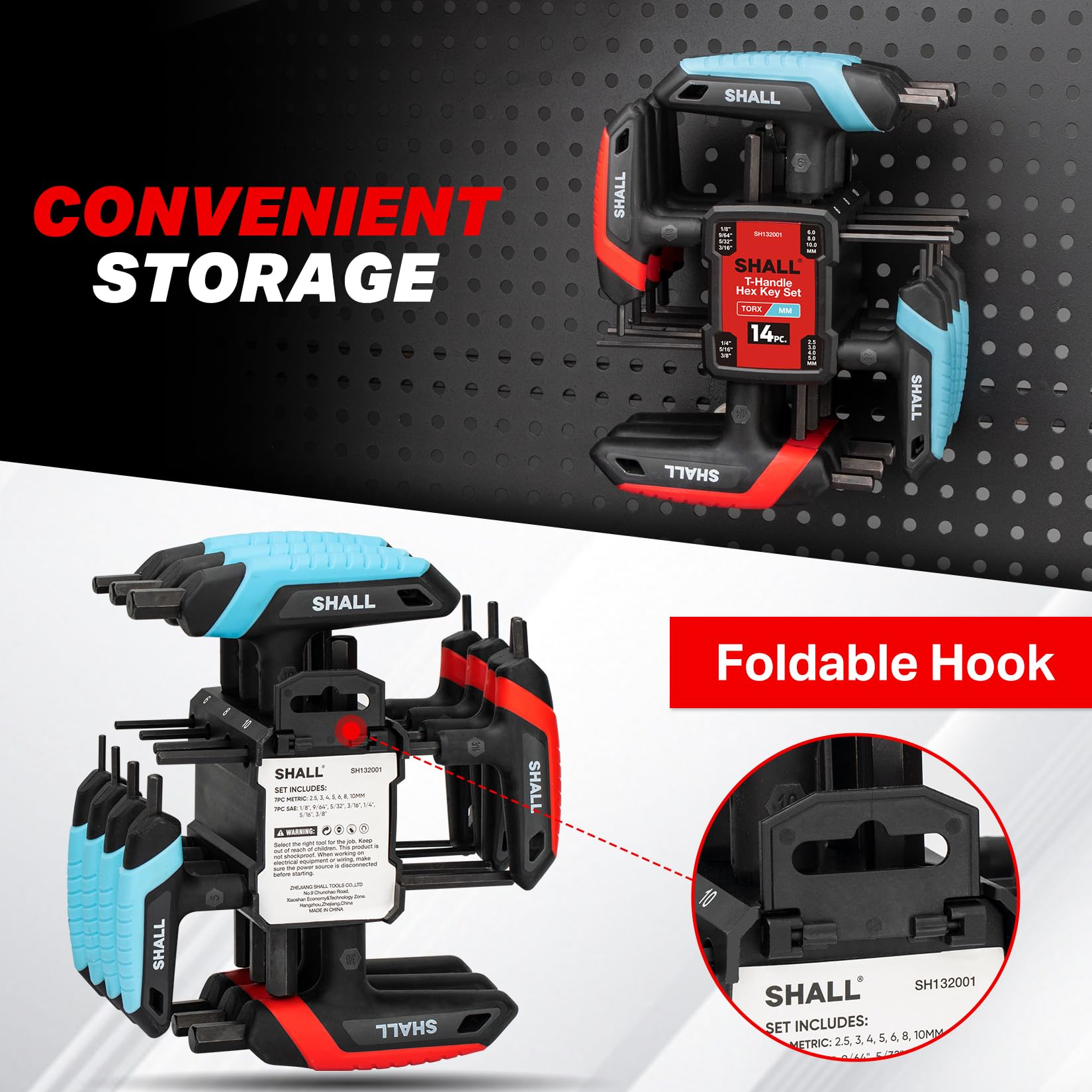 SHALL T-handle grip offers ergonomic comfort for extended use.