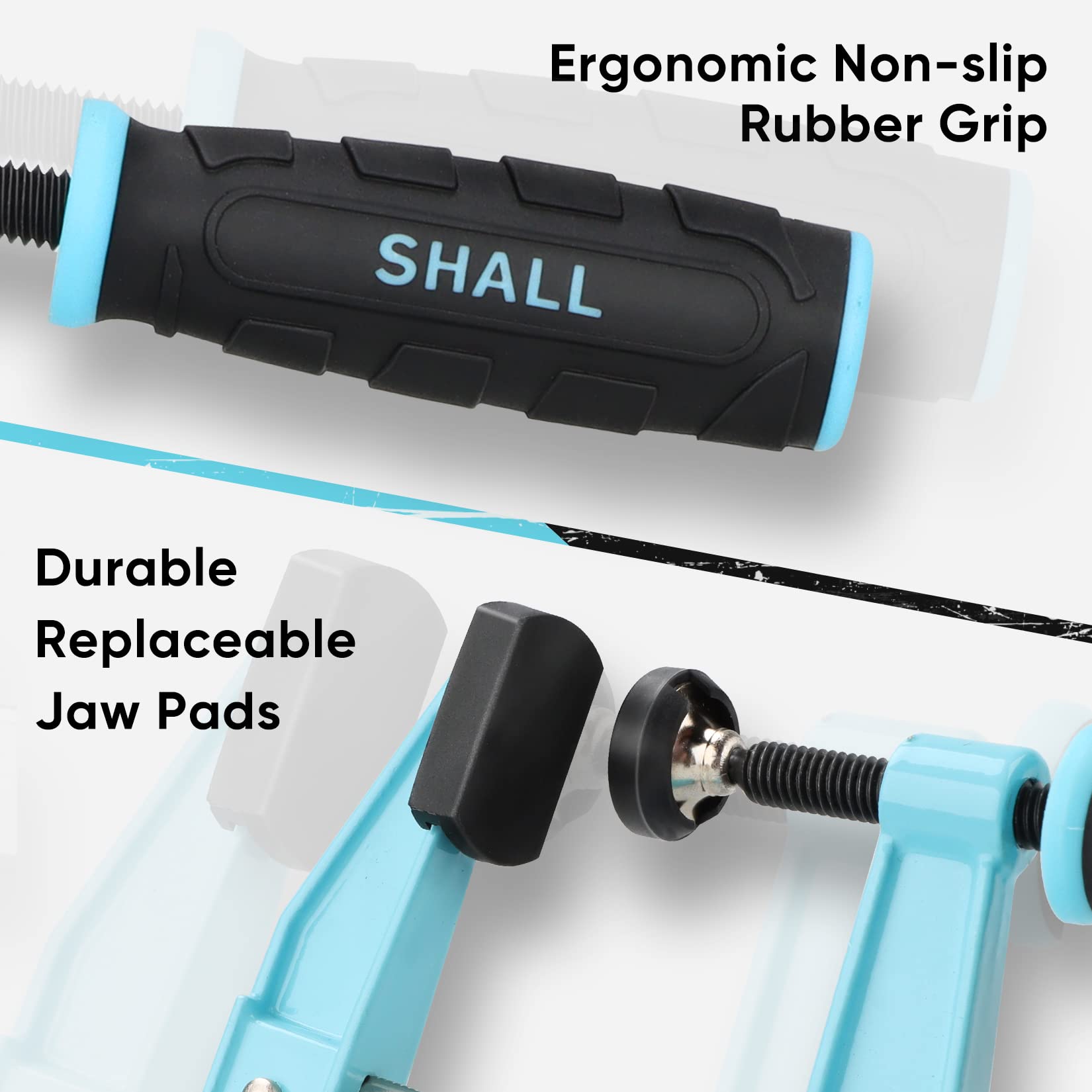 Shall 2-1/2 inch throat depth supports thicker stock securely.