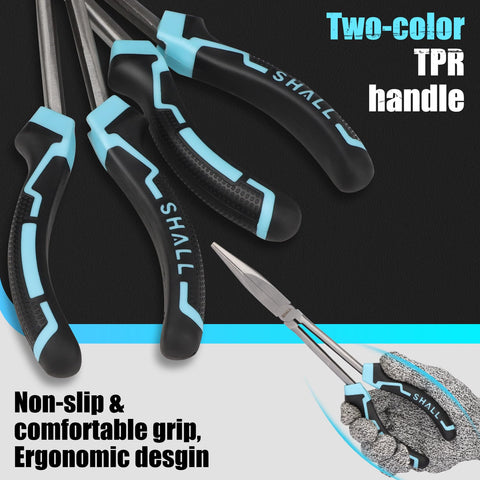 Shall two-color TPR handle provides a comfortable, non-slip grip.