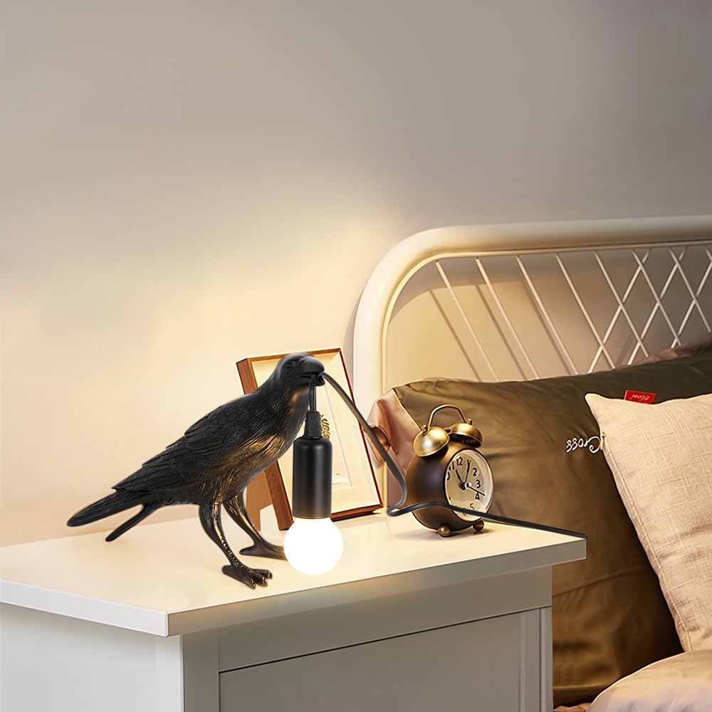 Shandaglo Halloween decor raven lamp adds spooky charm