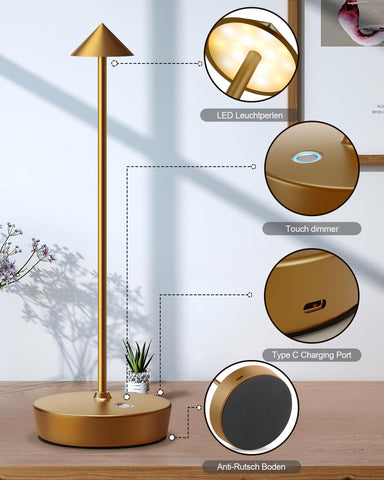 SHANGCAI two-pack bronze lamps for flexible indoor-outdoor use.