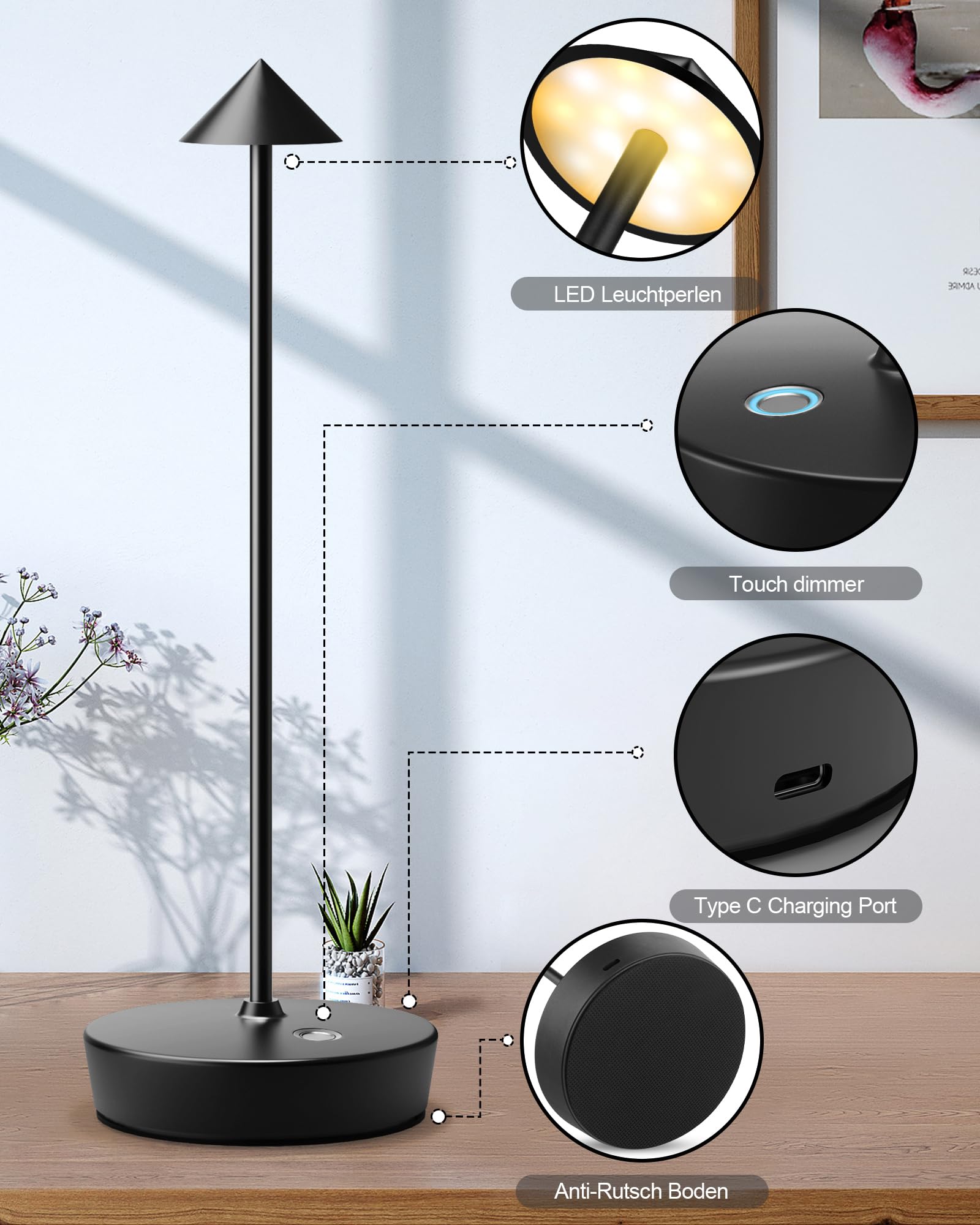SHANGCAI memory function restores last brightness for quick setup.