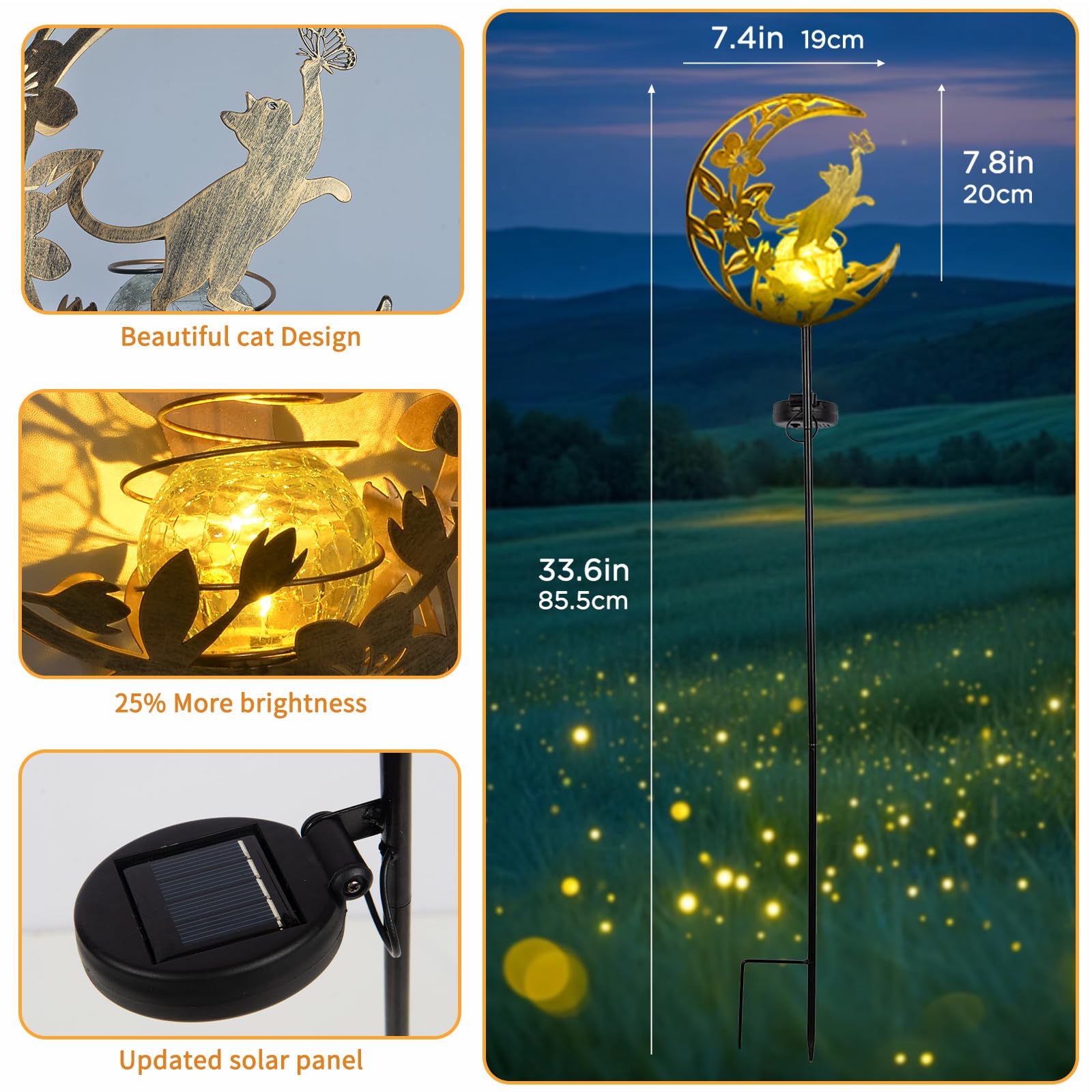 ShangTianFeng garden path lights guide steps with decorative charm.