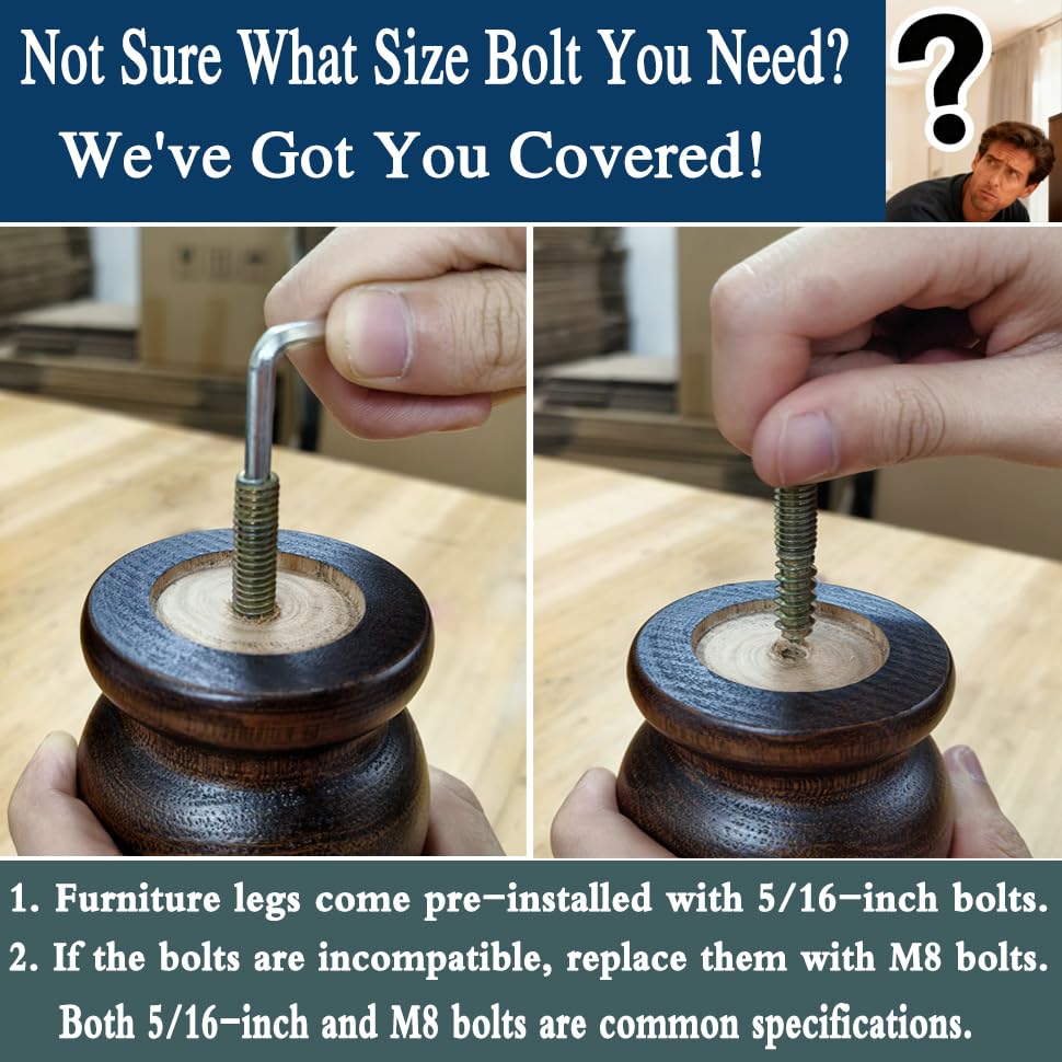 SHANJUE included bolts enable quick, secure installation for easy furniture upgrades