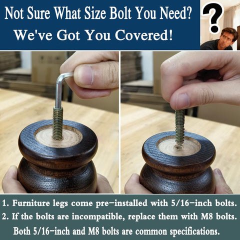 SHANJUE included bolts enable quick, secure installation for easy furniture upgrades