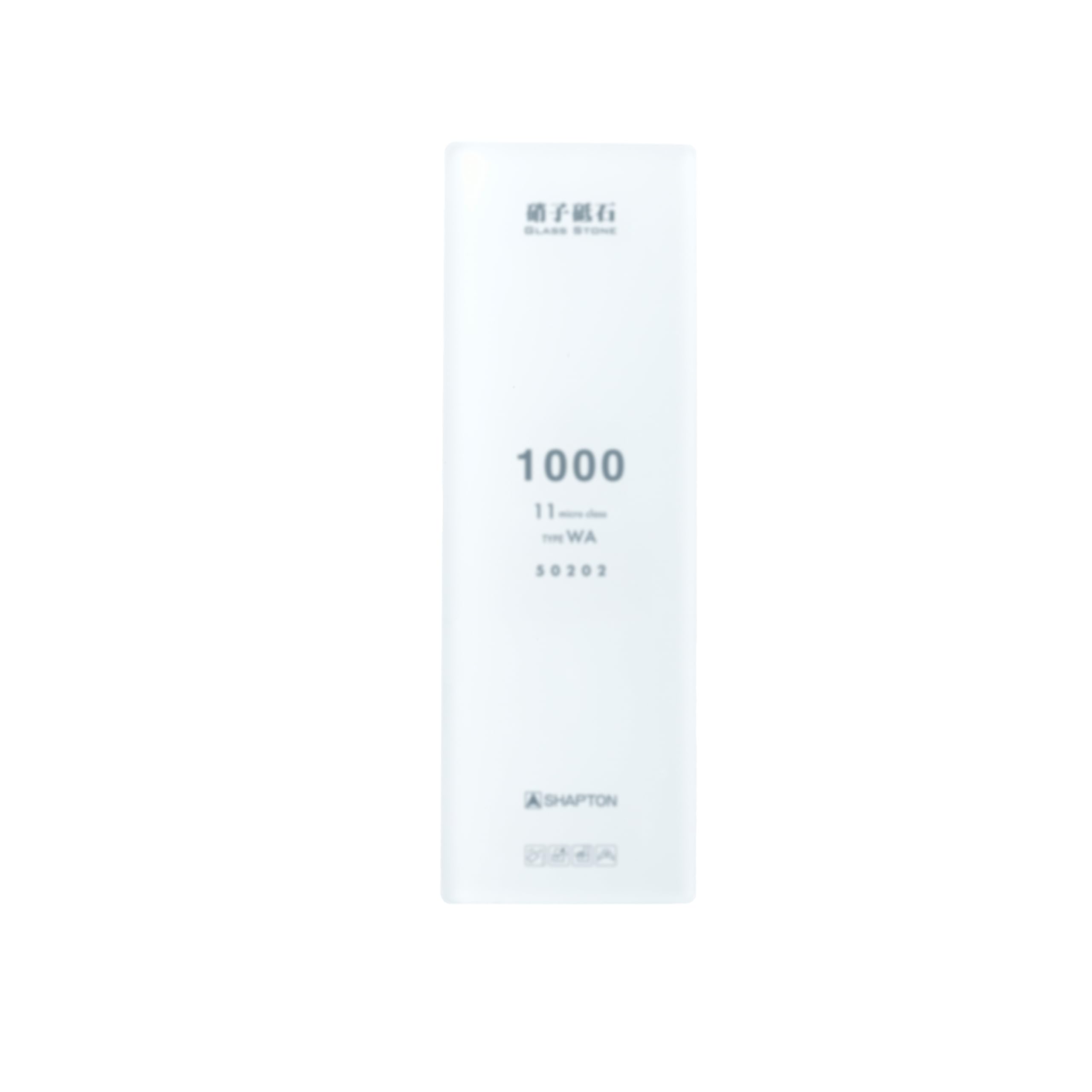 Shapton GlassStone 1000 front view demonstrates fast, consistent sharpening.