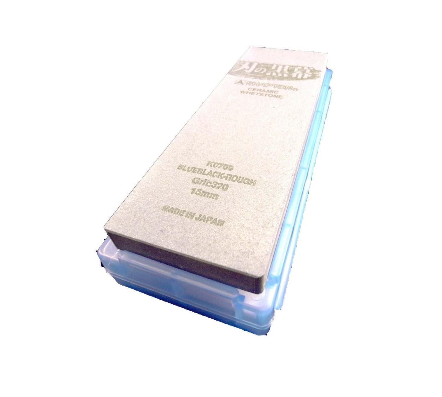 Shapton Ha No Kuromaku 5000 grit whetstone, fine polishing for a clean edge.