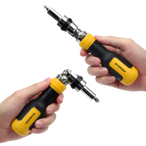 Sharden compact case stores 12 bits and keeps tools organized.