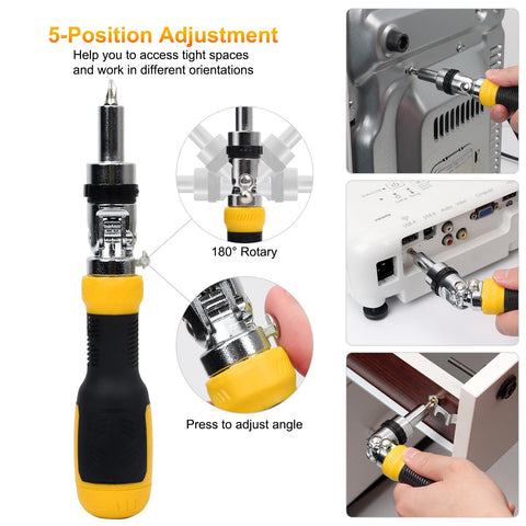 Sharden cushioned grip handle provides comfort and control.
