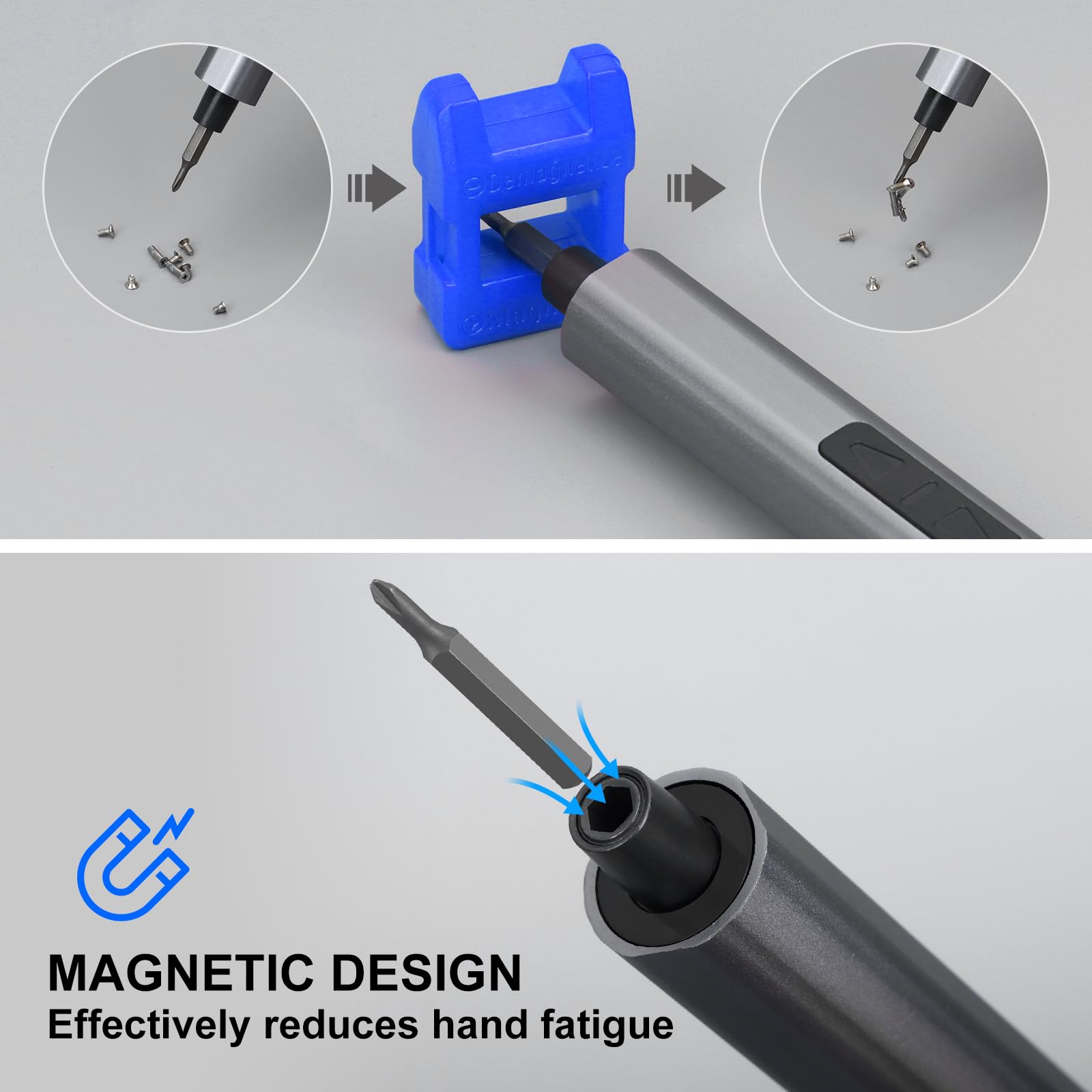 Sharden Mini Electric Screwdriver USB-C charging ensures quick top-ups between projects.