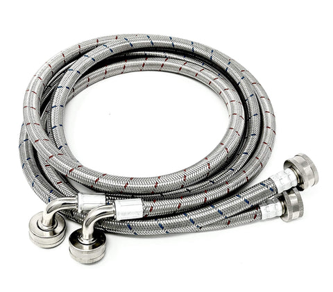 Shark Industrial 5ft red and blue lined washing machine hose for hot and cold connections
