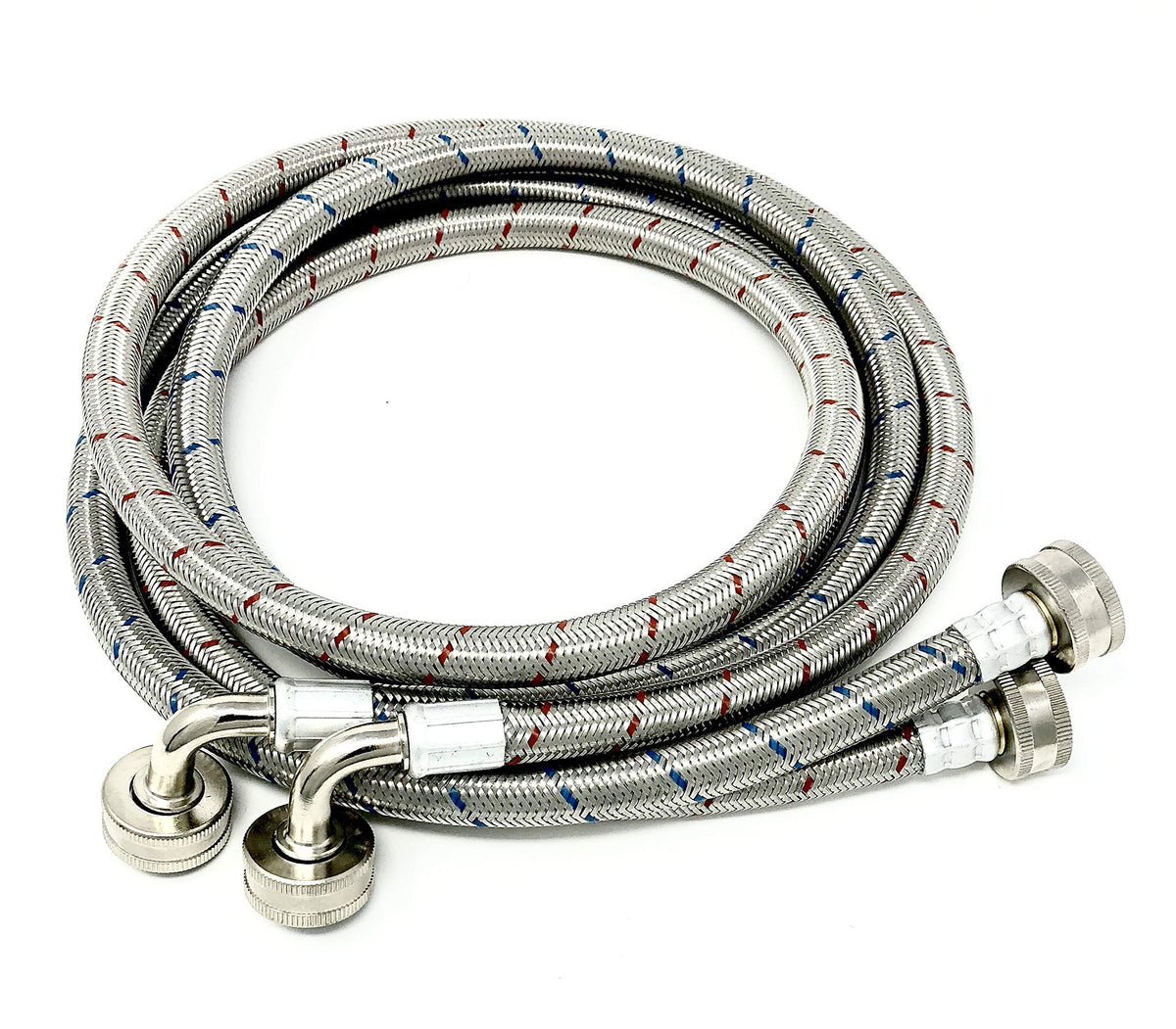 Shark Industrial 8ft red-blue lined washing hose for secure connections.