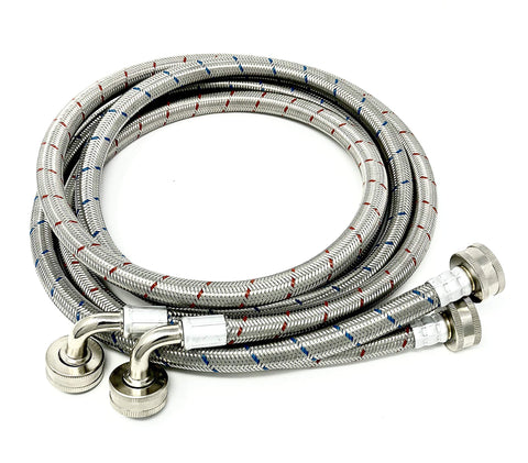 Shark Industrial 8ft red-blue lined washing hose for secure connections.