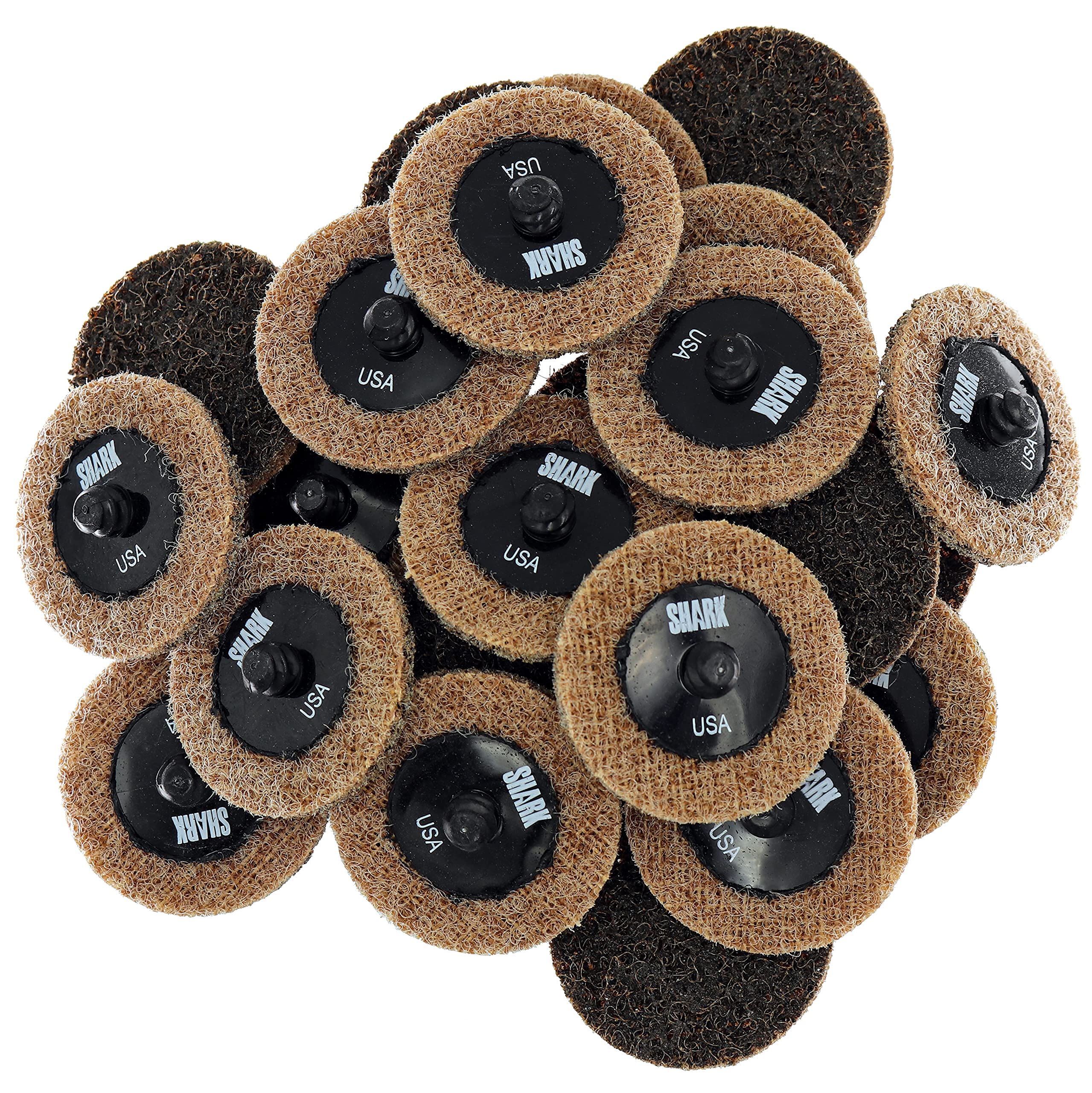 Shark PN-13062 coarse grit disc for rust removal and deburring on metal.