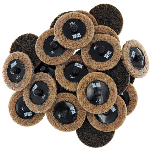 Shark PN-13062 coarse grit disc for rust removal and deburring on metal.