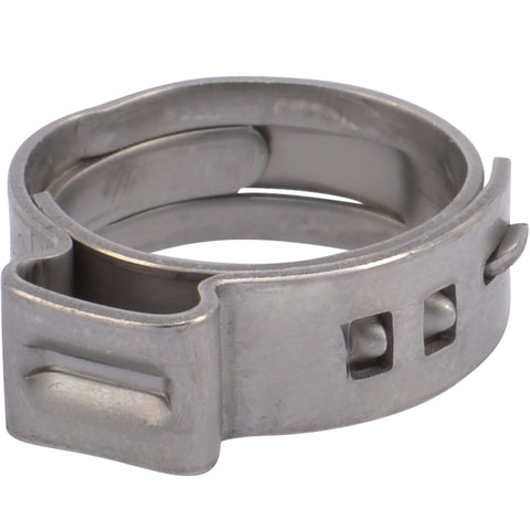 SharkBite half-inch clamp ring over PEX pipe for secure, cost-efficient connections.