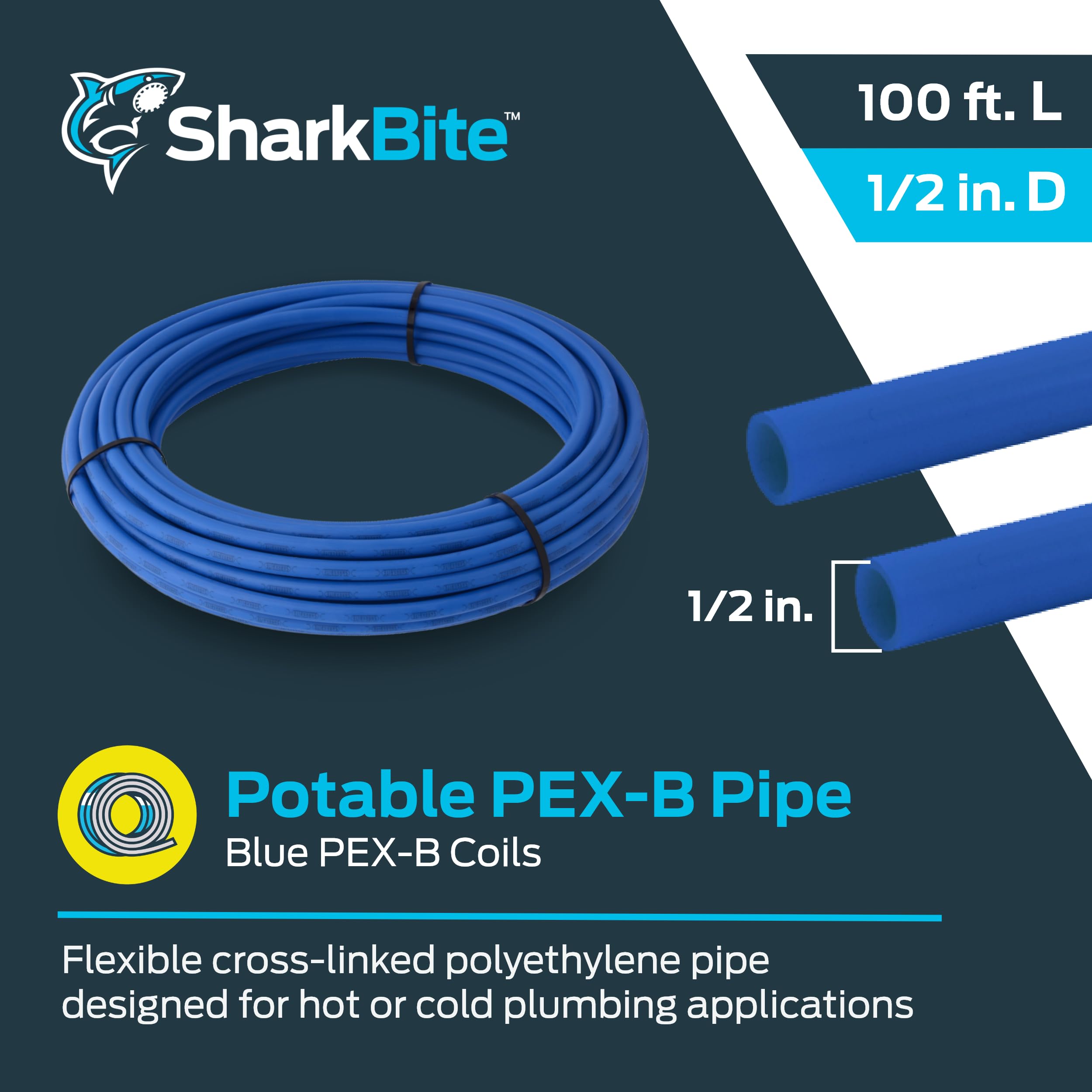 SharkBite PEX blue tubing demonstrates freeze resistance