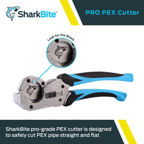 SharkBite PEX Cutter close-up of the V-shaped blade for precise cuts.