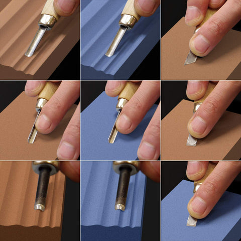 Sharp Pebble aluminum oxide grit stone for tough sharpening and polishing.