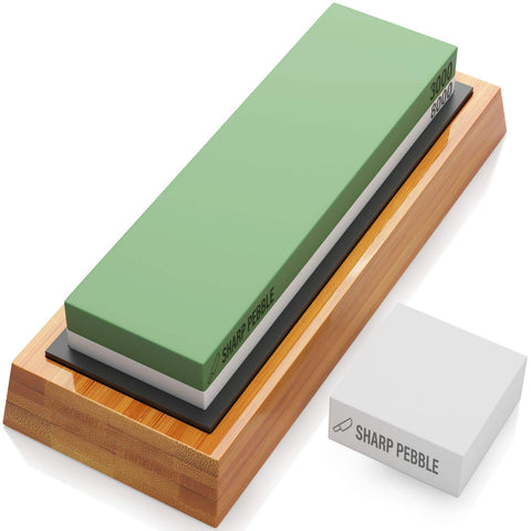 Sharp Pebble Premium Whetstone with two-side grit 3000/8000 for precise sharpening.