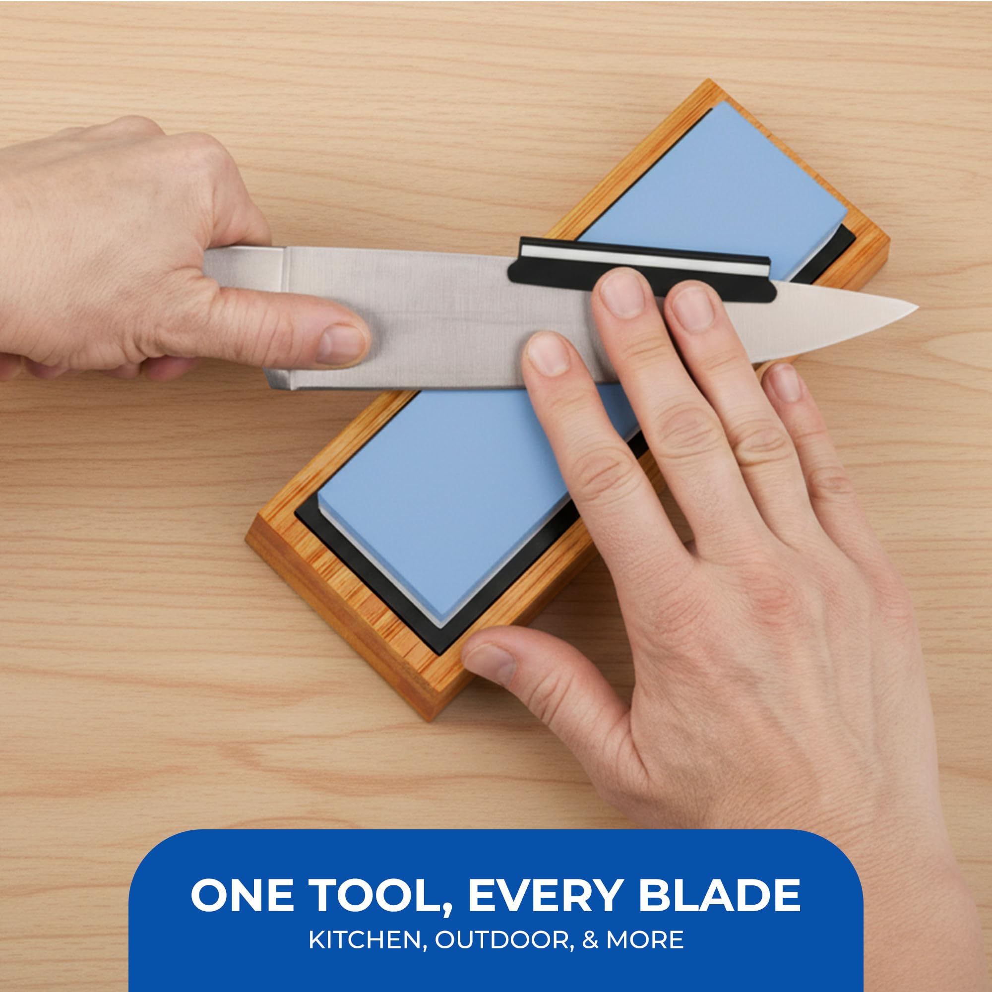 Sharp Pebble water-only sharpening without oils required