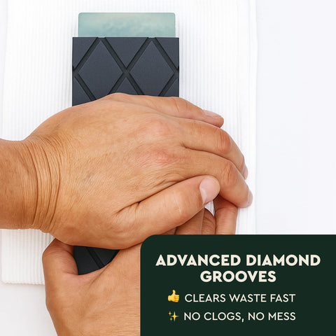 Sharp Pebble whetstone care tip image featuring the flattening stone to maintain stone flatness.