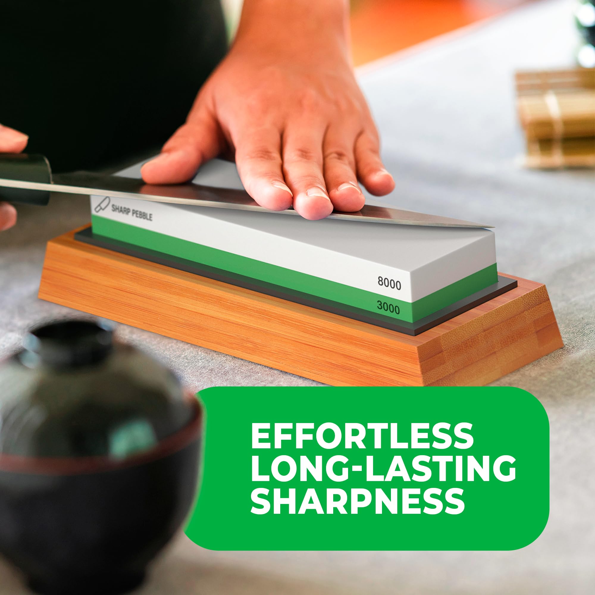 Sharp Pebble kit enables sharpening a wide range of blades with ease.