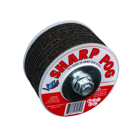 Sharp Pog oscillating saw blade sharpener in action for smoother cuts.