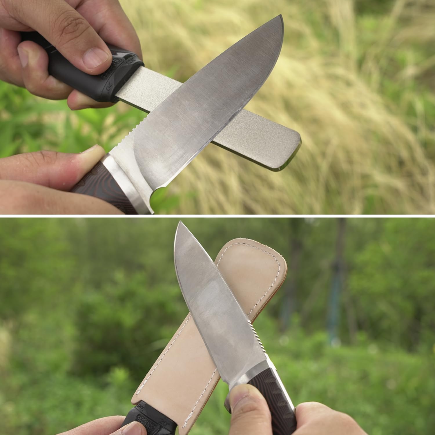 SHARPAL 127N leather sheath protects the stone during storage