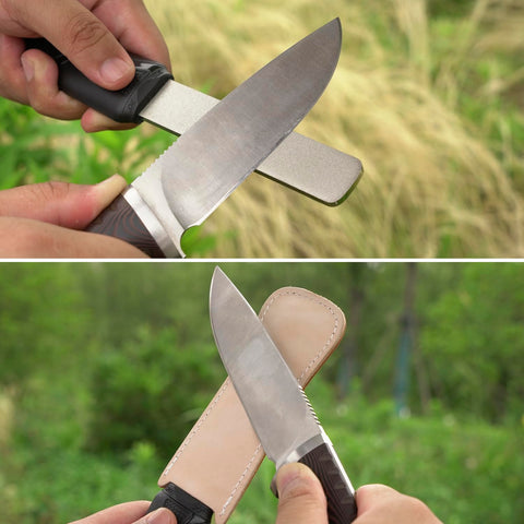SHARPAL 127N leather sheath protects the stone during storage