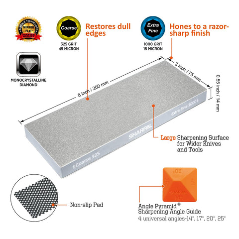 Sharpal 168H extra-fine 1000 diamond side hones to a sharp edge