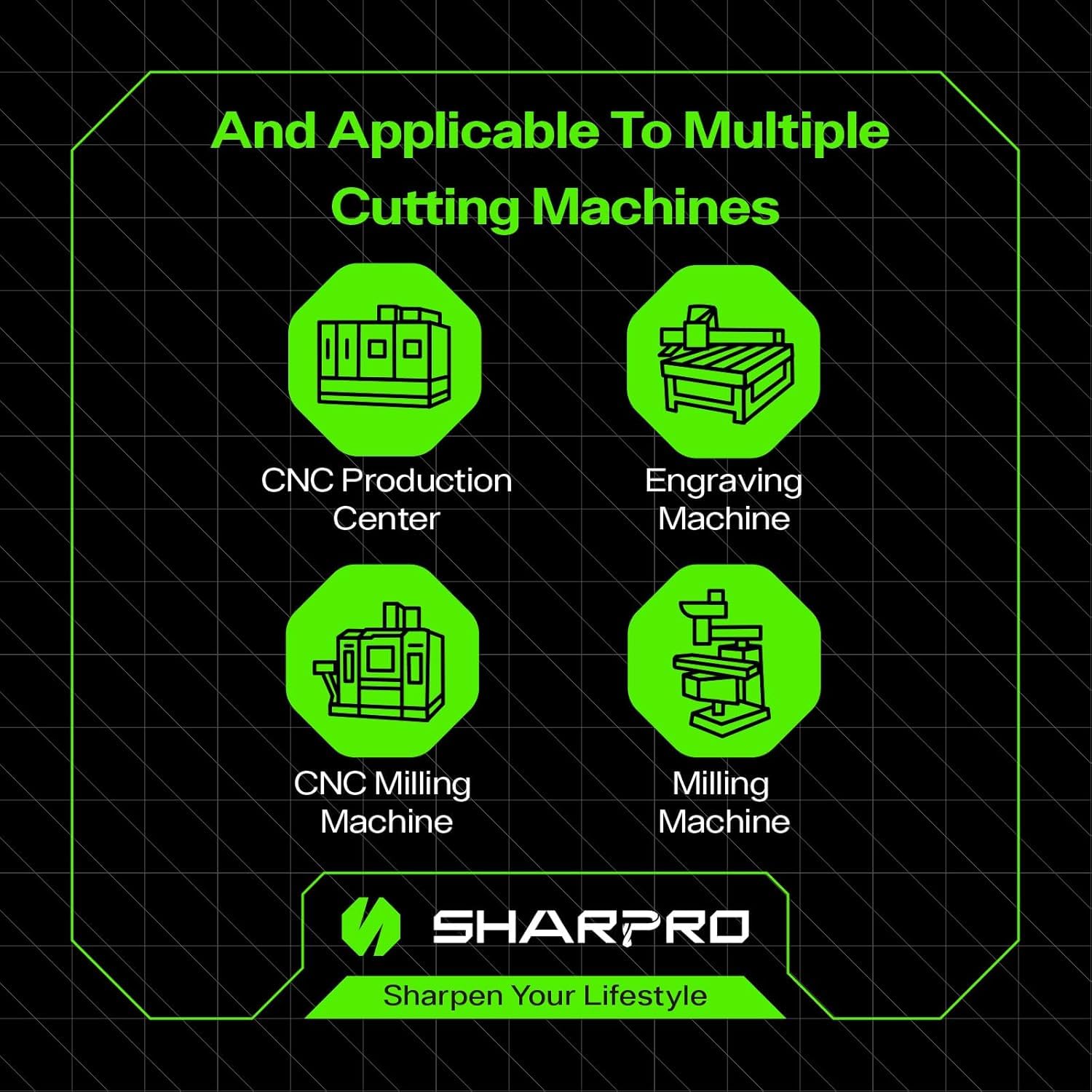SHARPRO 1/16 router bit ideal for plunge operations and precise cuts