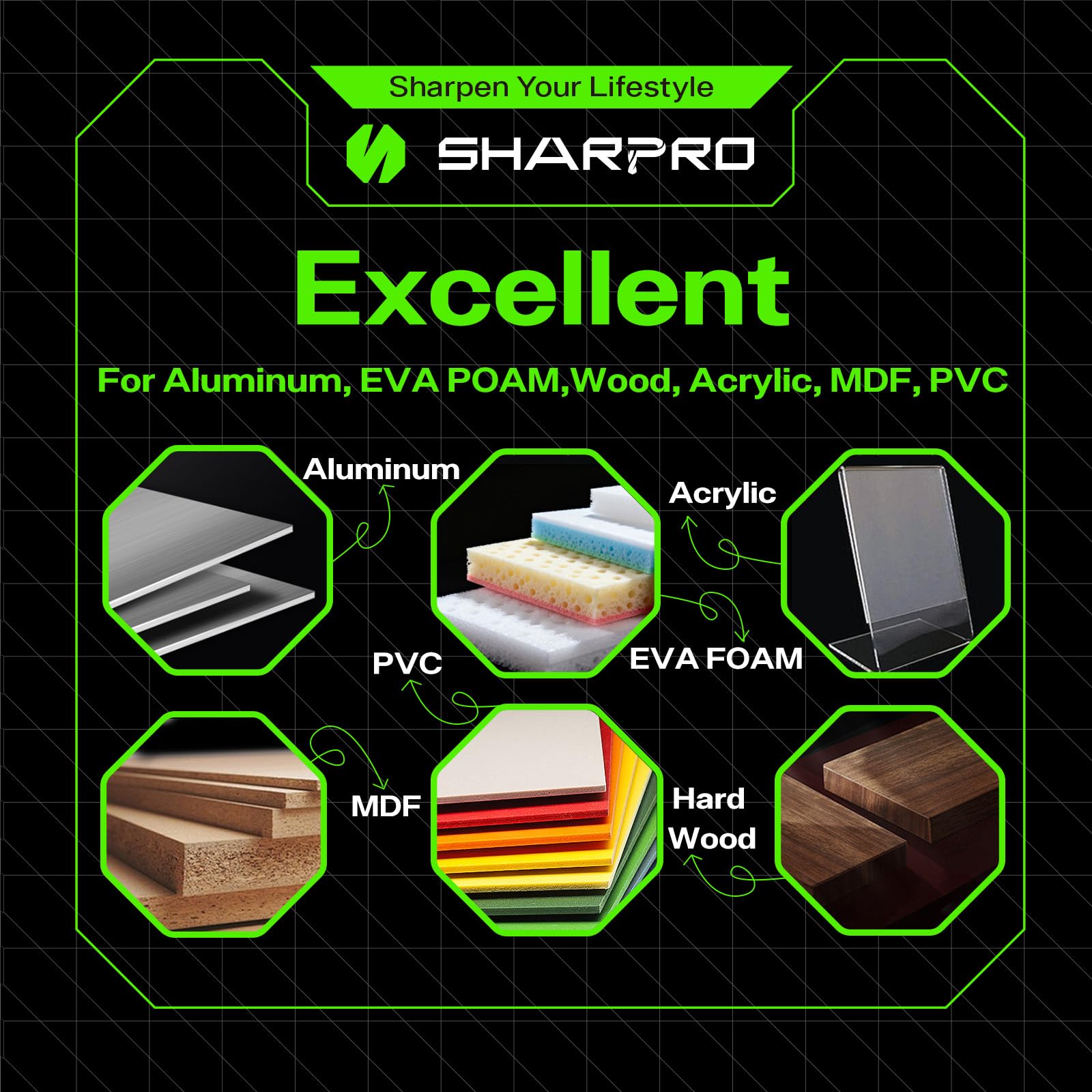 Aluminum demonstration using SHARPRO O flute bit to show precise cutting