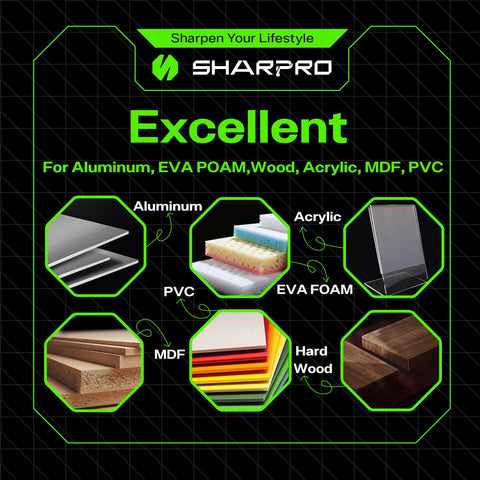 Aluminum demonstration using SHARPRO O flute bit to show precise cutting