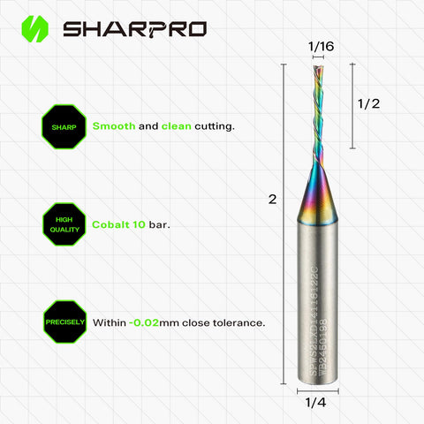 SHARPRO spiral-coated router bit offers enhanced durability