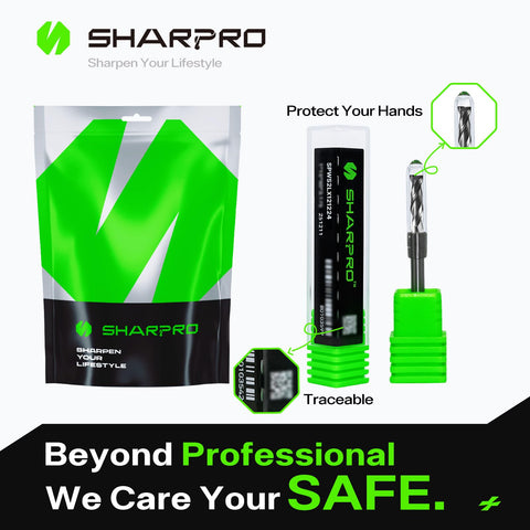 SHARPRO Spiral Upcut Router Bit hardwood cut test shows clean surfaces