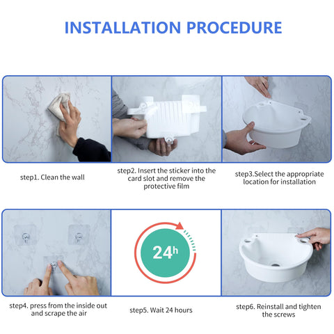 shawoo installation accessories kit enables no-drill or screw mounting