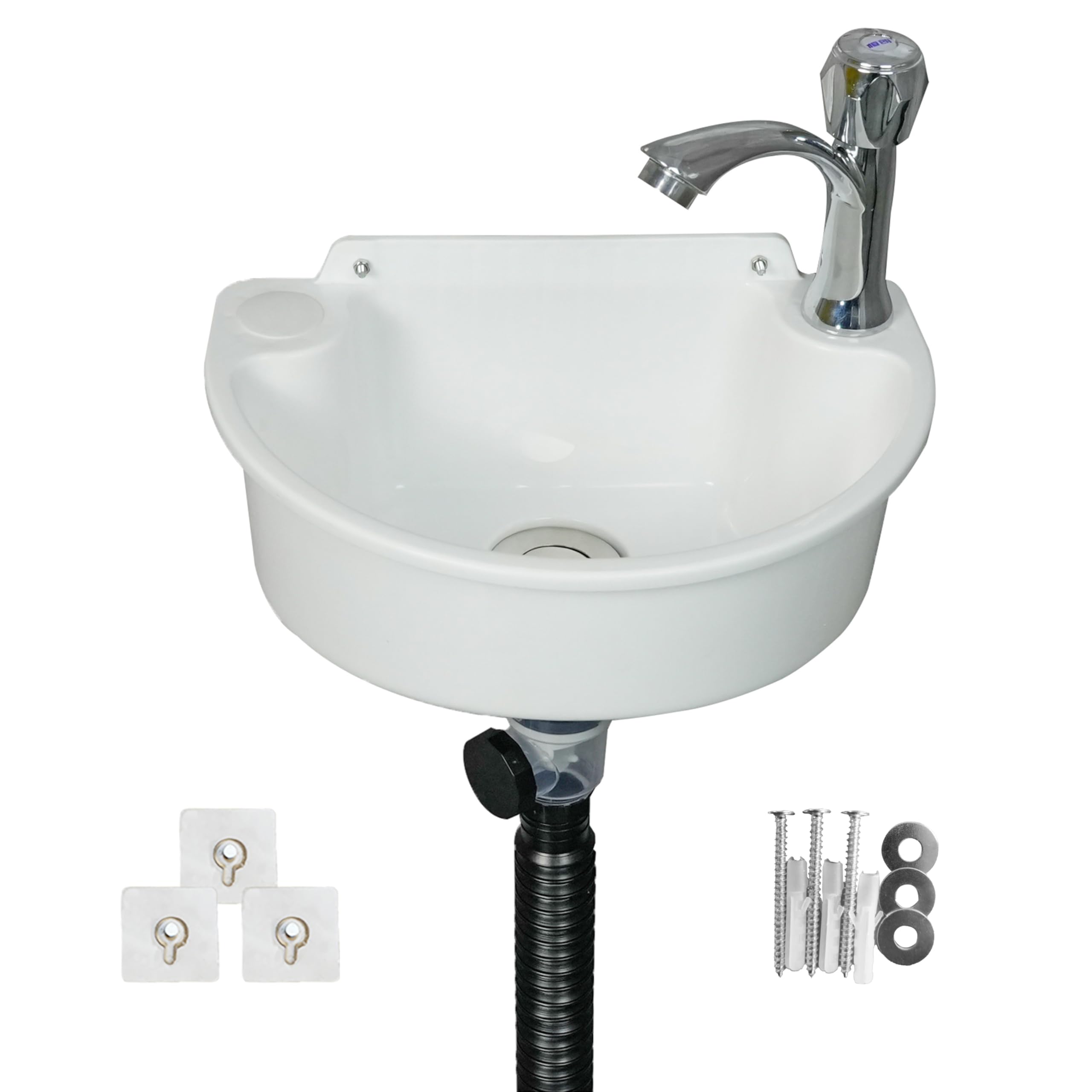 shawoo small bathroom sink wall-mount demonstrates space-saving design