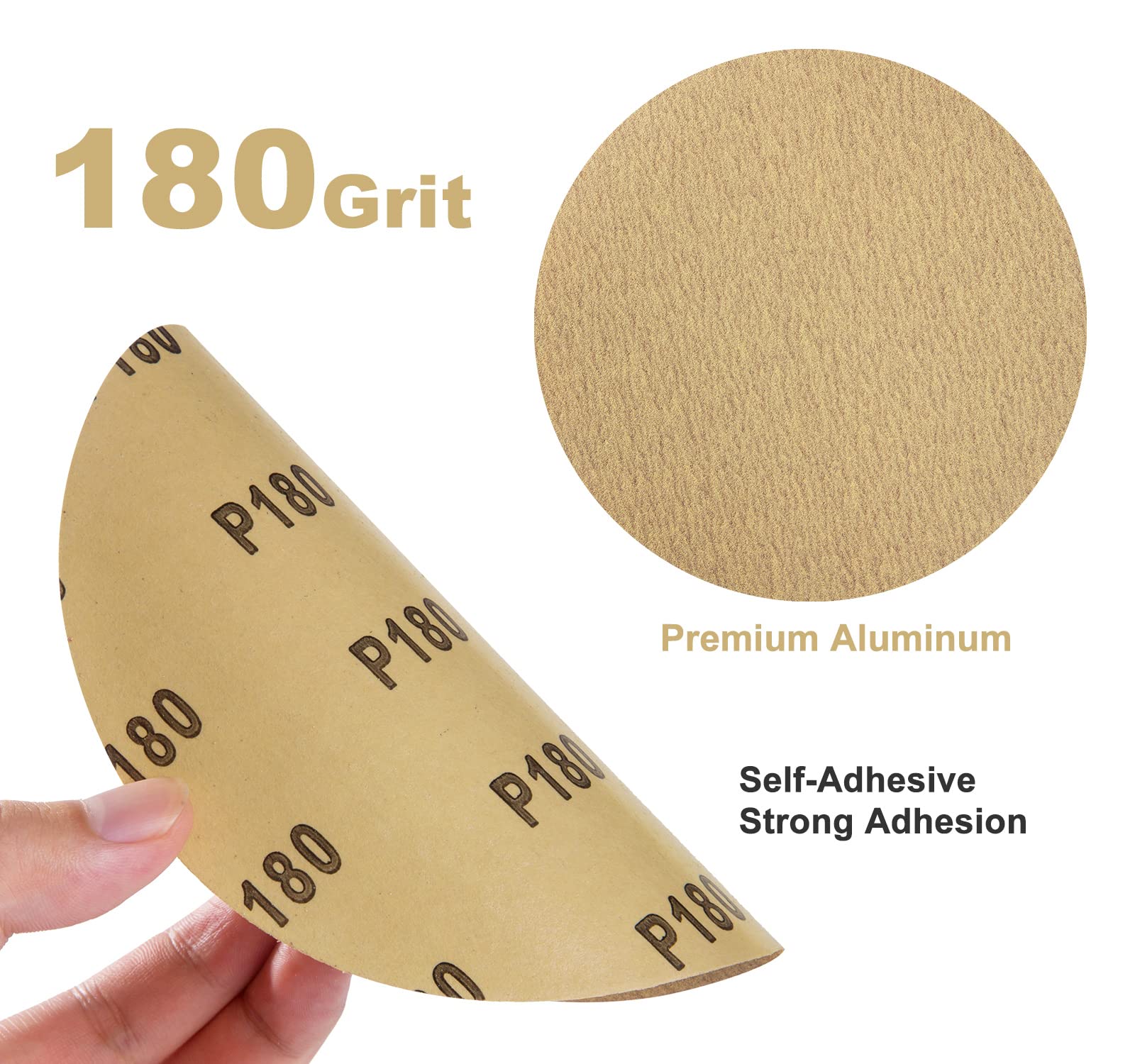 Shawya adhesive-back sanding disc 6inch secures firmly on DA sander during metal and wood work