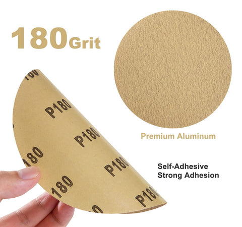 Shawya adhesive-back sanding disc 6inch secures firmly on DA sander during metal and wood work