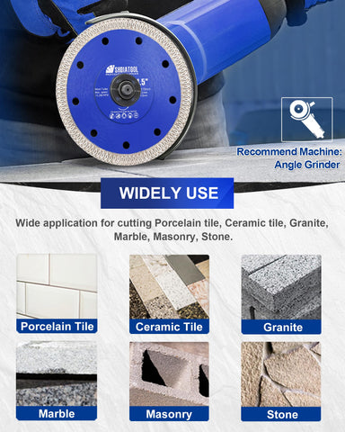 SHDIATOOL 10-inch diamond blade cutting granite for precise edges