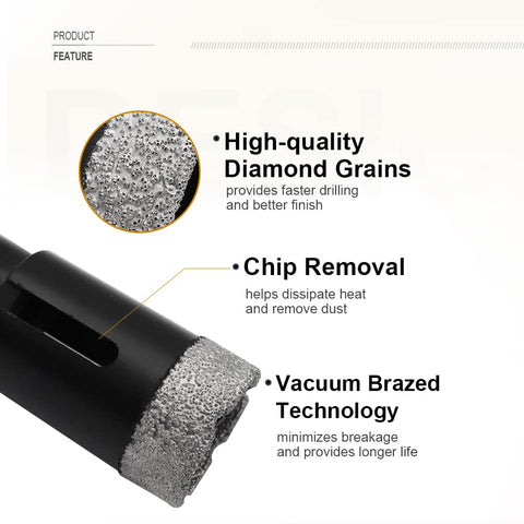 SHDIATOOL angle grinder setup with 35mm core bit for precise cuts.