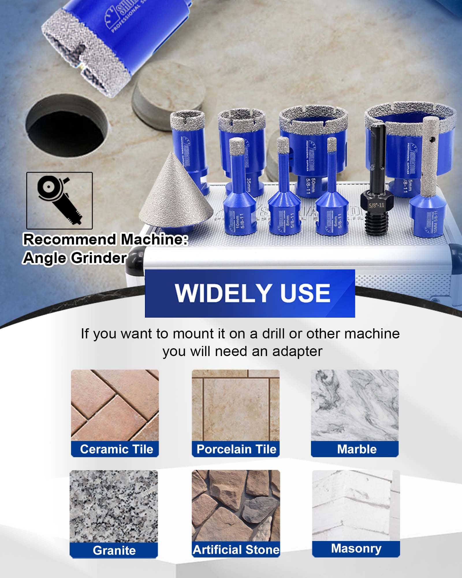 SHDIATOOL 6mm core bit delivers precise holes in porcelain and ceramic