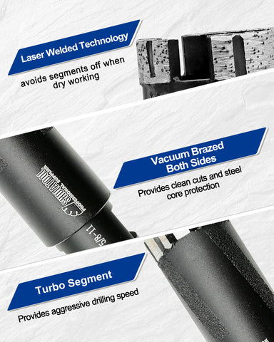 SHDIATOOL 35mm diamond segments optimized for hard stone materials.