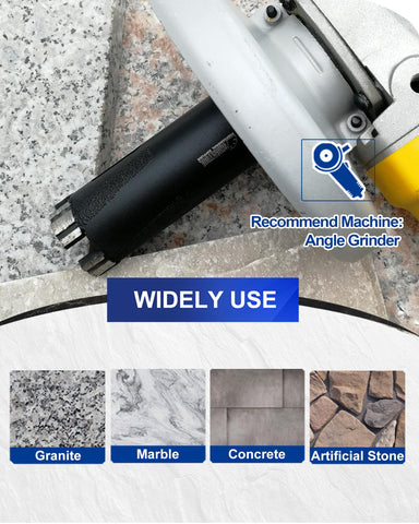 SHDIATOOL 35mm wet drilling aids cooling and longer segment life.