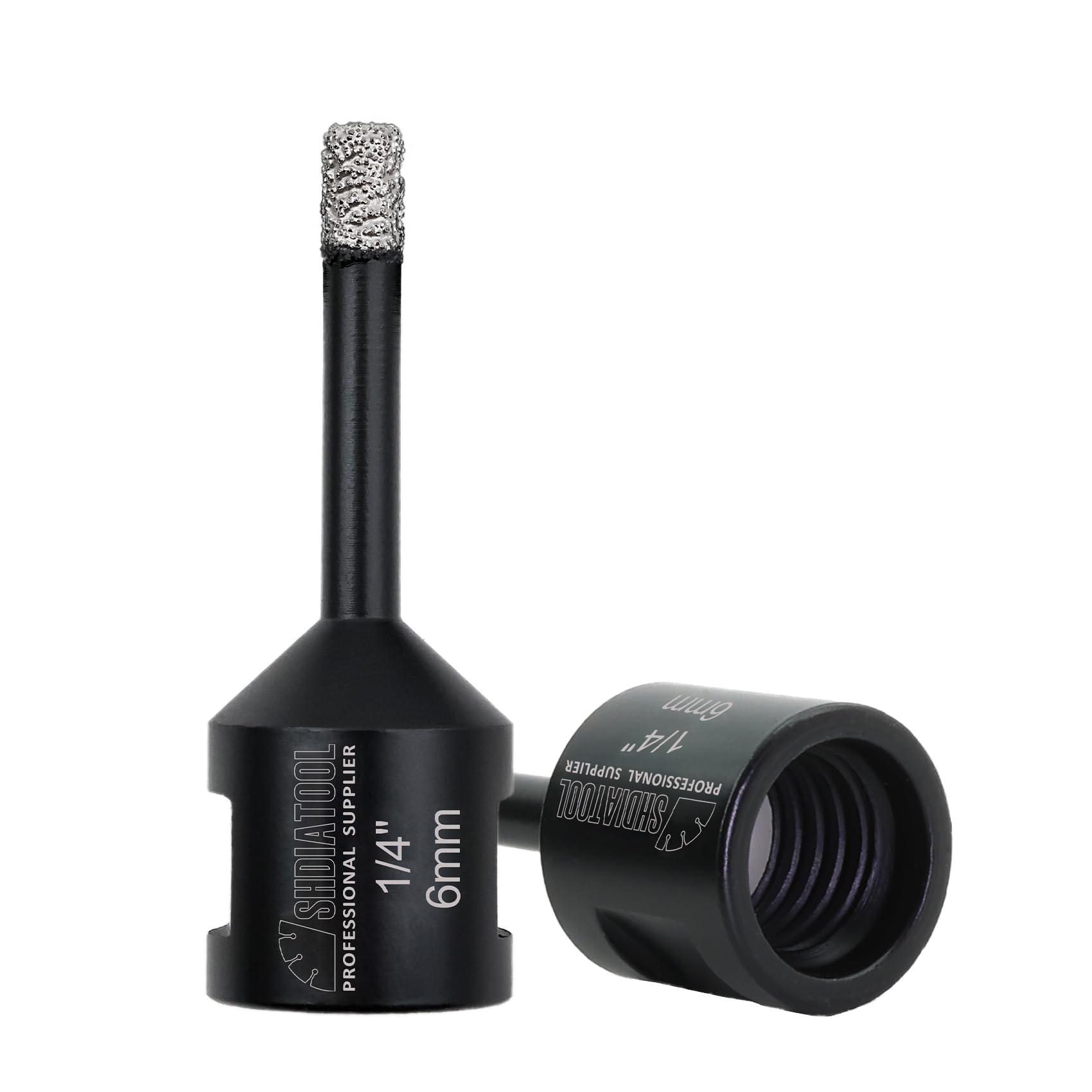 SHDIATOOL 6 mm diamond core drill bits two-pack for porcelain tile drilling