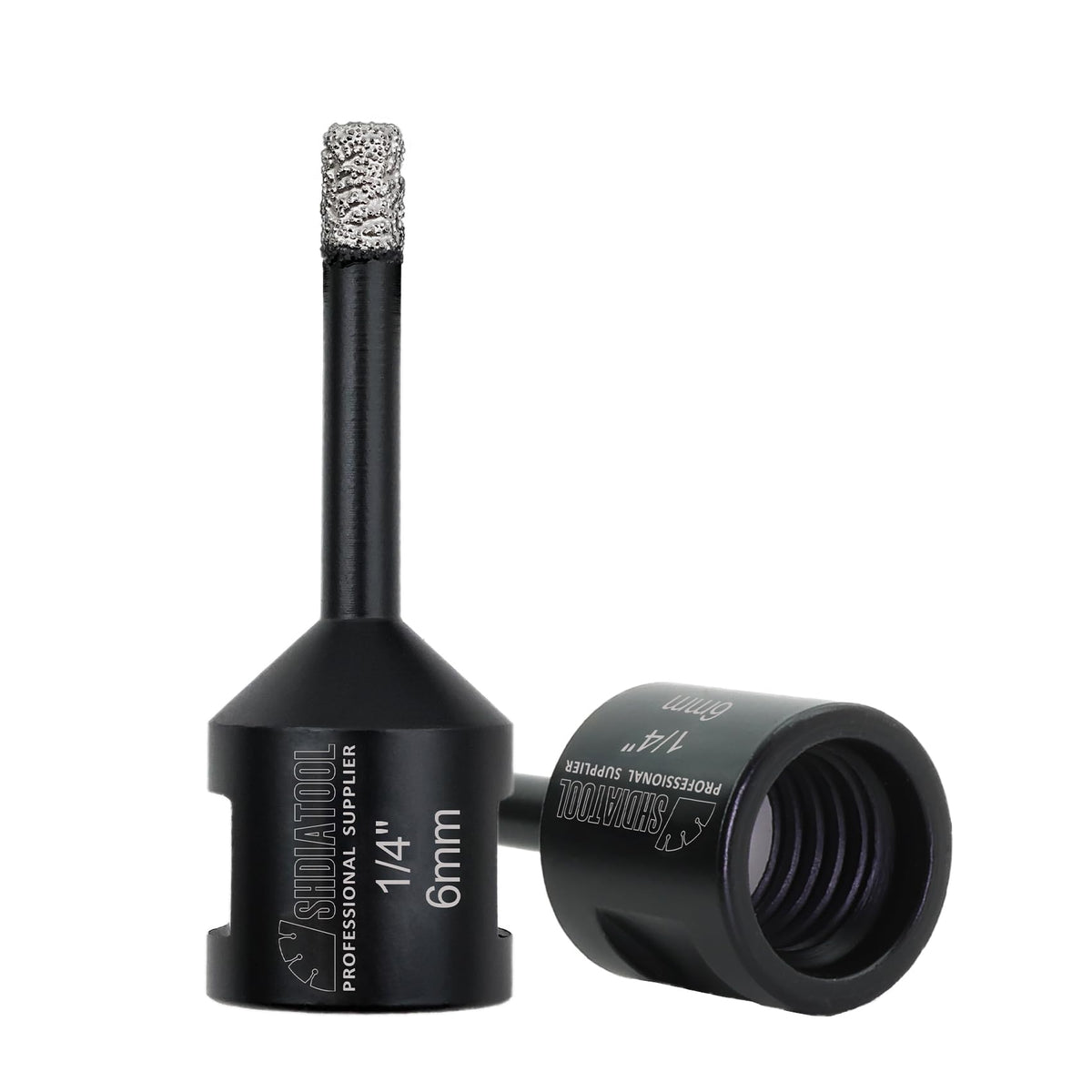 SHDIATOOL 6 mm diamond core drill bits two-pack for porcelain tile drilling